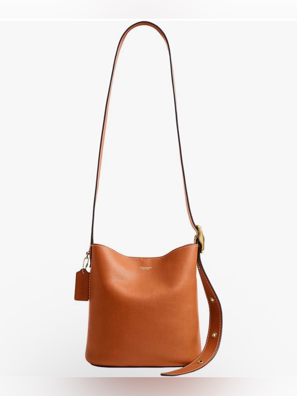 Coach Bleecker Bucket Bag 21 With Removable Pouch In Toffee & Dust Bag
